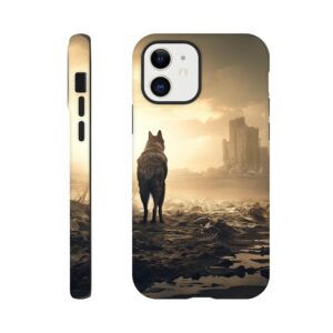 Lone Wolf Post-Apocalyptic World Phone Case - Tough case, Apple - iPhone 12