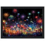 Fireworks and Flowers of Light and Color Framed Print