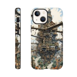 Surreal City Abstract Phone Case - Tough case, Apple - iPhone 13 Mini