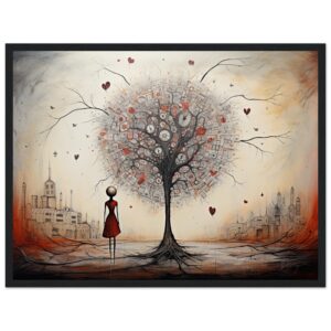 Heart Tree of Desire – Abstract Framed Print