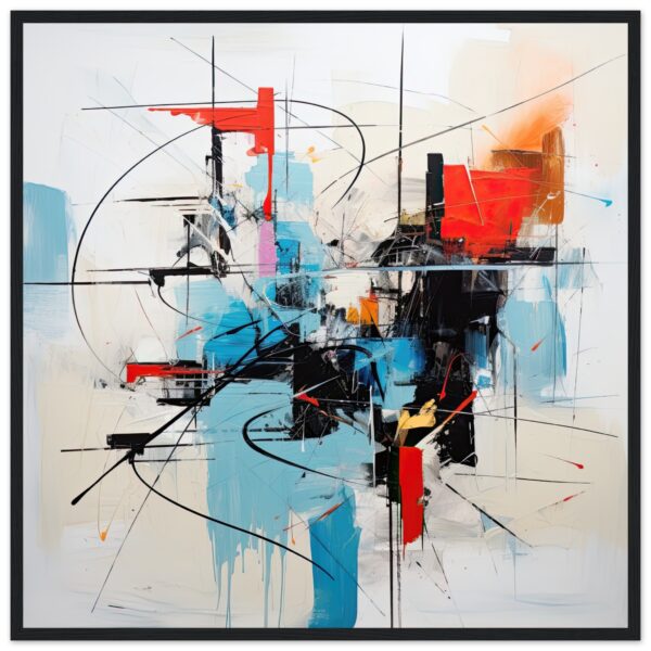 Abstract White Painted Framed Print