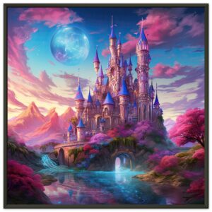 Colorful Fairy Tale Castle Framed Print