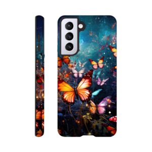 Butterflies of Light Colorful Phone Case - Tough case, Samsung - Galaxy S21