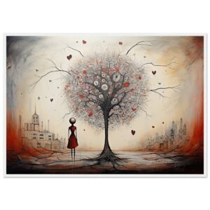 Heart Tree of Desire – Abstract Framed Print