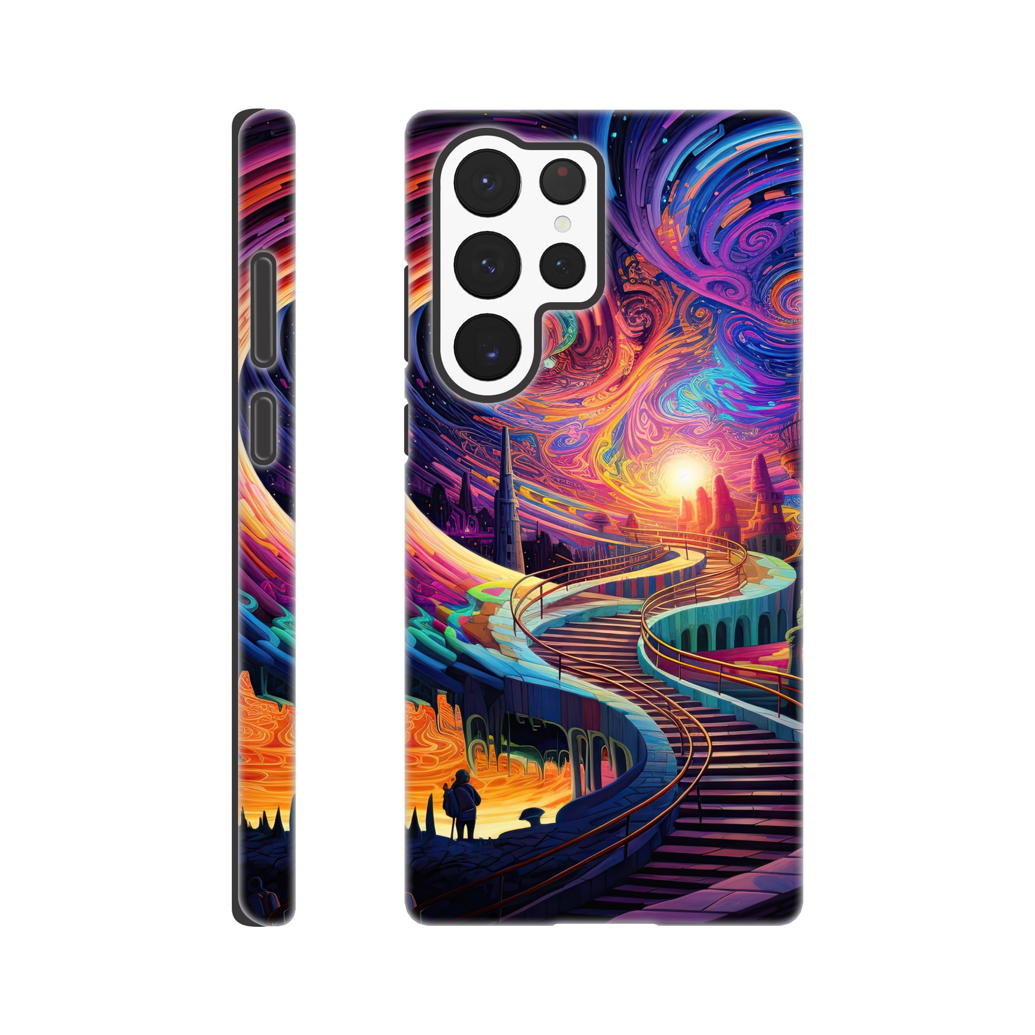 Trippy Colorful Adventure Phone Case – Tough case, Samsung – Galaxy S22 Ultra