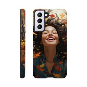Pure Happiness Joyful Girl Phone Case - Tough case, Samsung - Galaxy S21