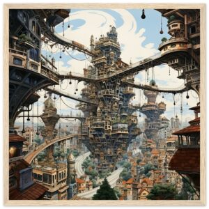 Surreal City Abstract Framed Print
