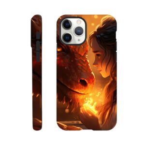 Magical Friendship – Girl and Dragon – Phone Case - Tough case, Apple - iPhone 11 Pro