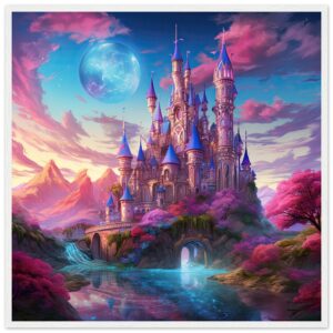Colorful Fairy Tale Castle Framed Print