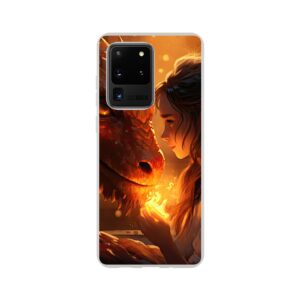 Magical Friendship – Girl and Dragon – Phone Case - Flexi case, Samsung - Galaxy S20 Ultra