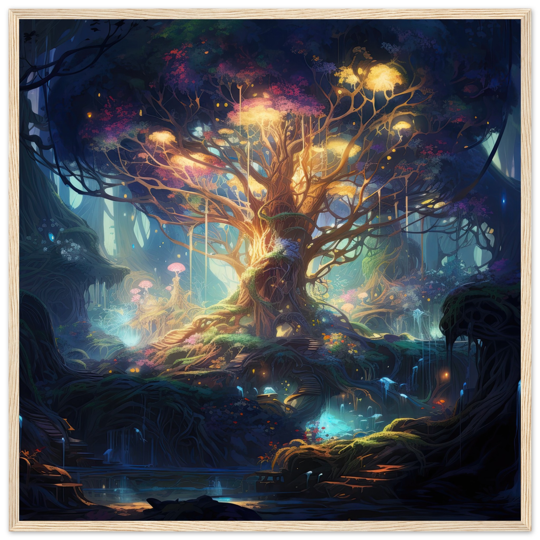 Magical Tree Kingdom Framed Print