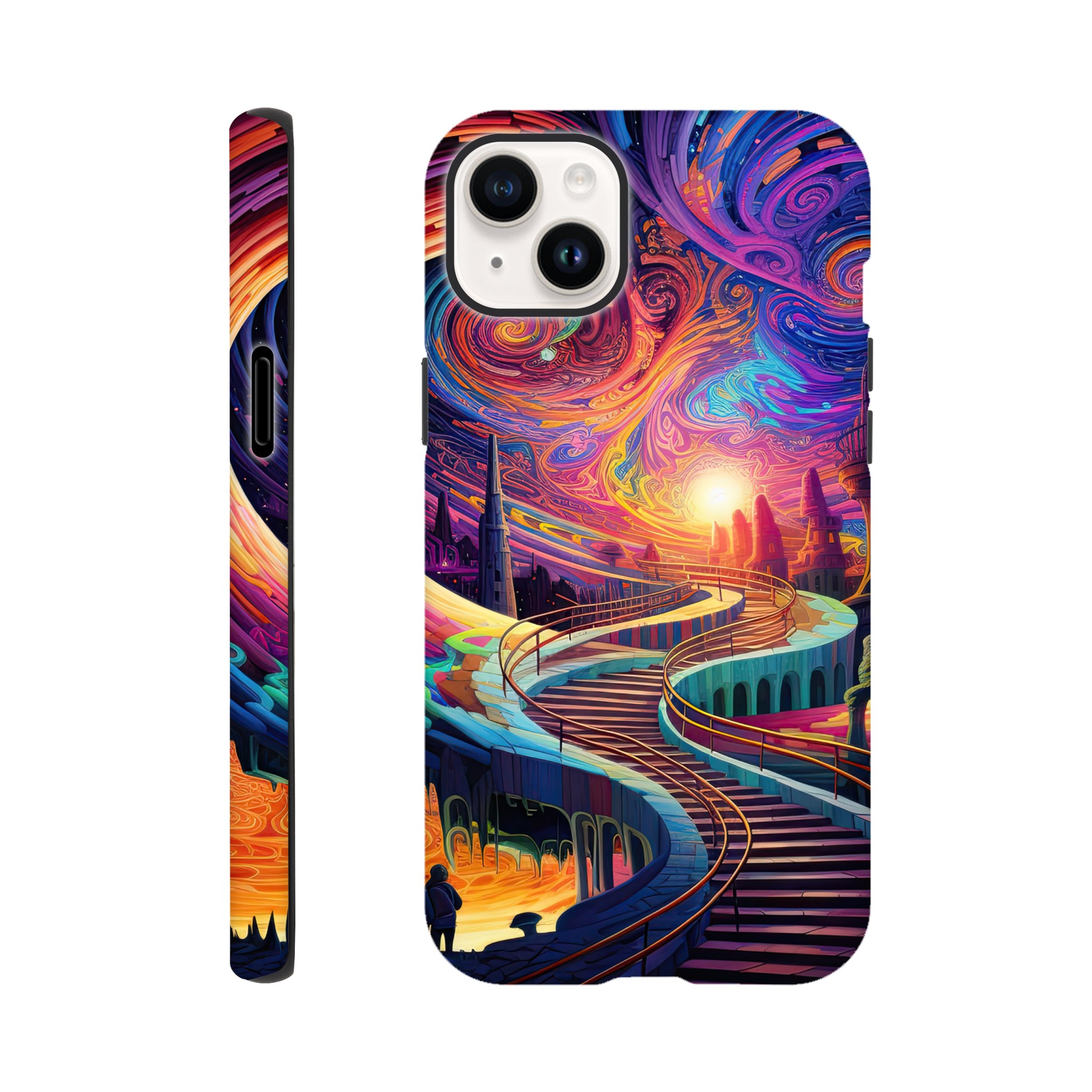 Trippy Colorful Adventure Phone Case – Tough case, Apple – iPhone 14 Plus