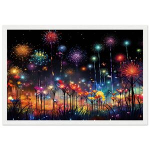 Fireworks and Flowers of Light and Color Framed Print