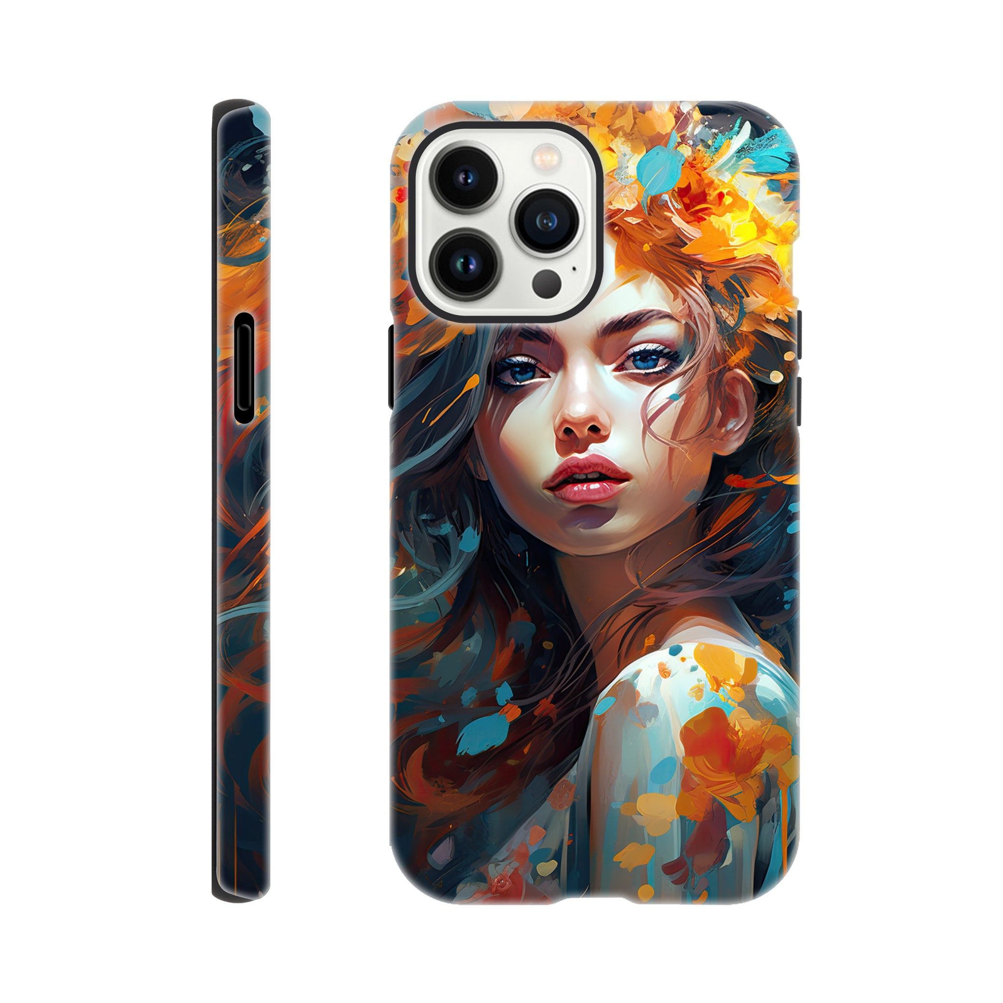 Girl Painted in Color Phone Case – Tough case, Apple – iPhone 13 Pro Max