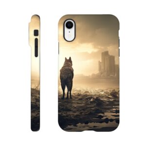 Lone Wolf Post-Apocalyptic World Phone Case - Tough case, Apple - iPhone XR