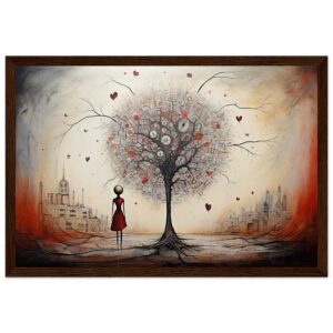 Heart Tree of Desire – Abstract Framed Print