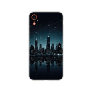 City Skyline Night Constellations Phone Case - Flexi case, Apple - iPhone XR