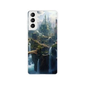 Elven Kingdom Fantasy Landscape Phone Case - Flexi case, Samsung - Galaxy S21