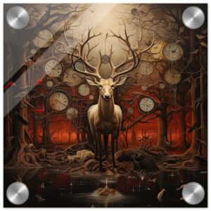 Forest Spirit God of Time Acrylic Print - 20x20 cm / 8x8″