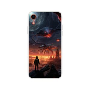 There Be Monsters Sci-fi Phone Case - Flexi case, Apple - iPhone XR