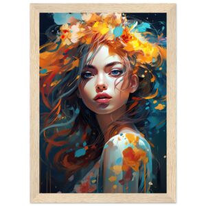 Girl Painted in Color Framed Print