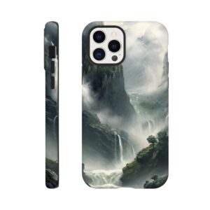 Mountain Waterfalls Rugged Phone Case - Tough case, Apple - iPhone 12 Pro
