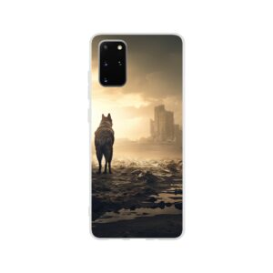 Lone Wolf Post-Apocalyptic World Phone Case - Flexi case, Samsung - Galaxy S20 Plus