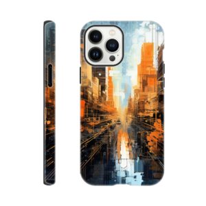 Abstract City Paint Splatter Phone Case - Tough case, Apple - iPhone 13 Pro Max