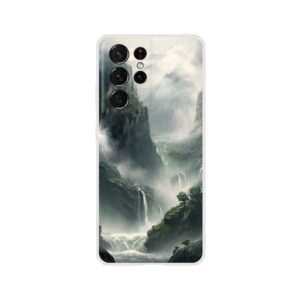Mountain Waterfalls Rugged Phone Case - Flexi case, Samsung - Galaxy S21 Ultra