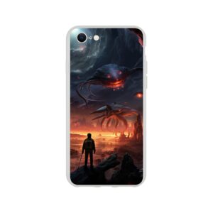 There Be Monsters Sci-fi Phone Case - Flexi case, Apple - iPhone SE