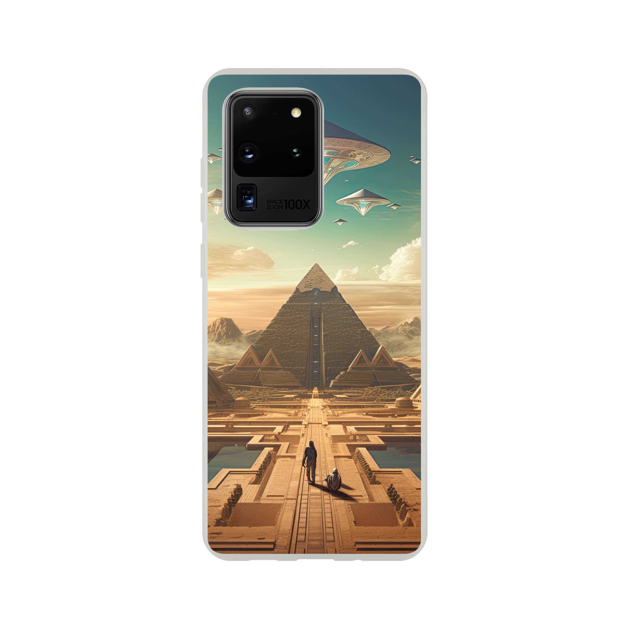 Sci-Fi Futuristic Egypt Phone Case – Flexi case, Samsung – Galaxy S20 Ultra