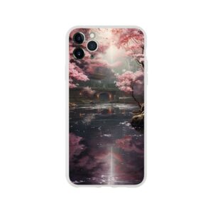 Secret Cherry Blossom Temple Phone Case - Flexi case, Apple - iPhone 11 Pro Max