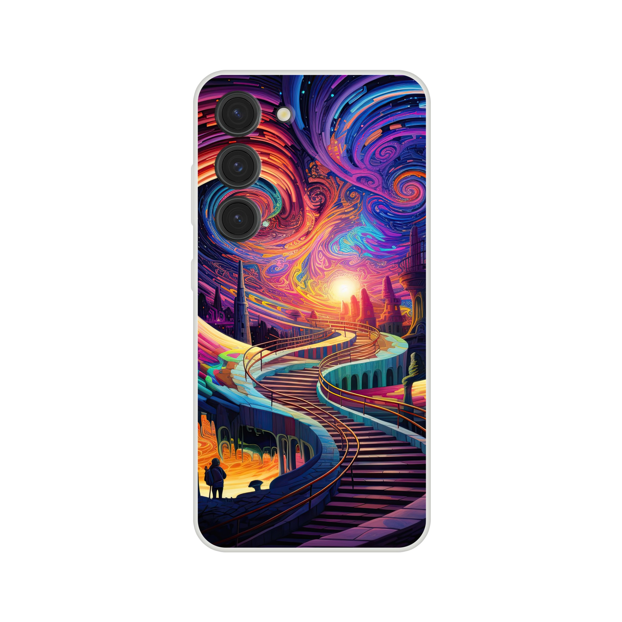 Trippy Colorful Adventure Phone Case – Flexi case, Samsung – Galaxy S23