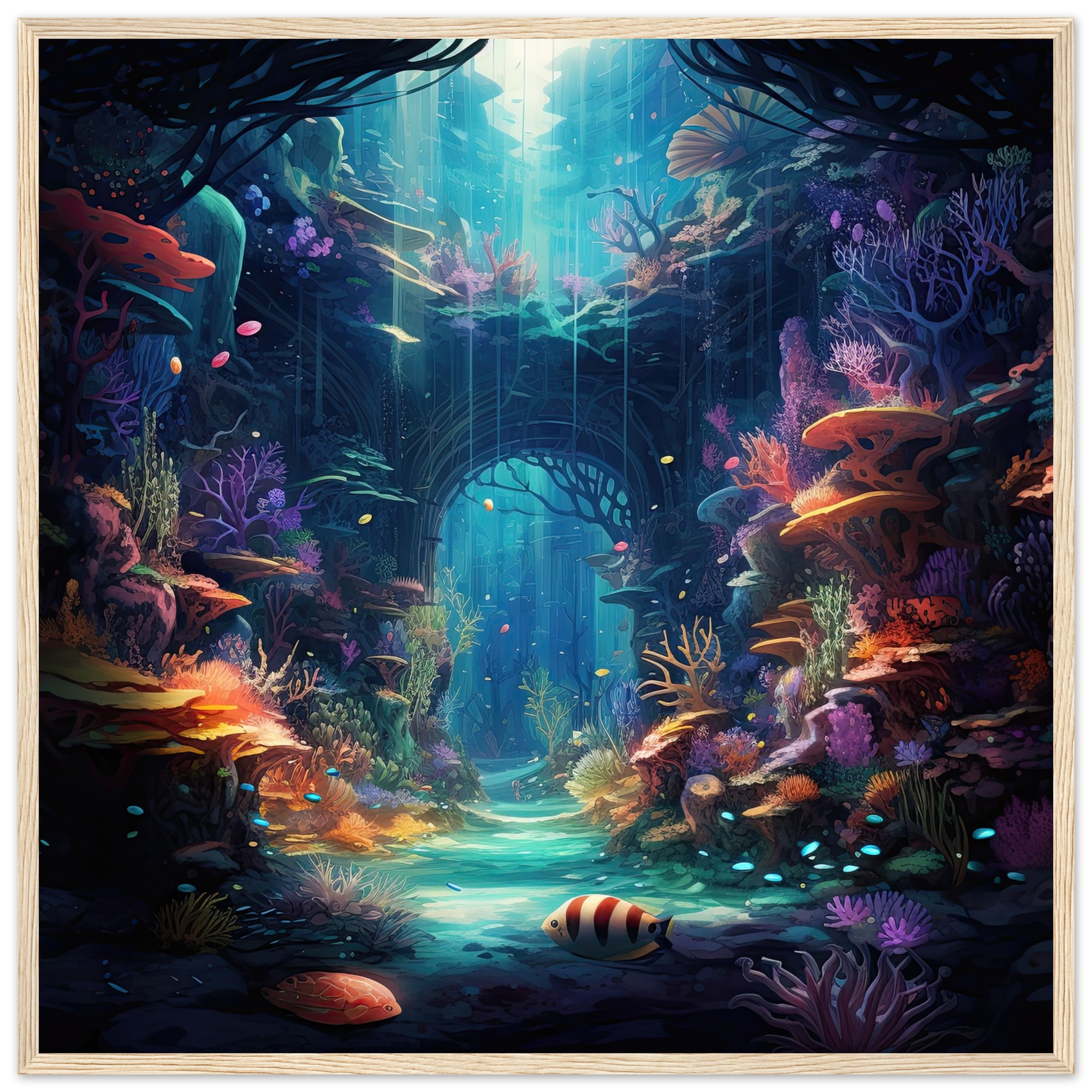 Underwater Paradise Ocean Framed Print