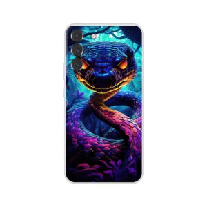 Psychedelic Snake Ultraviolet Colors Phone Case - Flexi case, Samsung - Galaxy S22 Plus