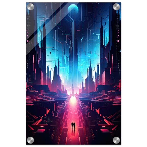 Digital Paradise Abstract Futuristic Acrylic Print - 30x45 cm / 12x18″