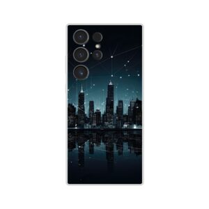 City Skyline Night Constellations Phone Case - Flexi case, Samsung - Galaxy S23 Ultra
