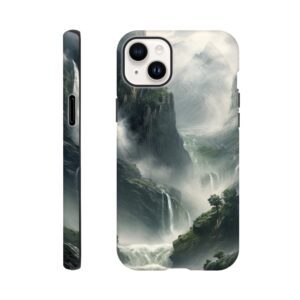 Mountain Waterfalls Rugged Phone Case - Tough case, Apple - iPhone 14 Plus