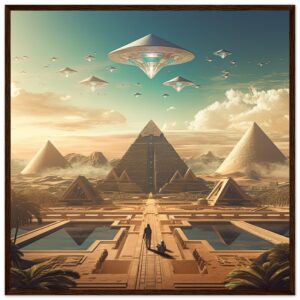 Sci-Fi Futuristic Egypt Framed Print