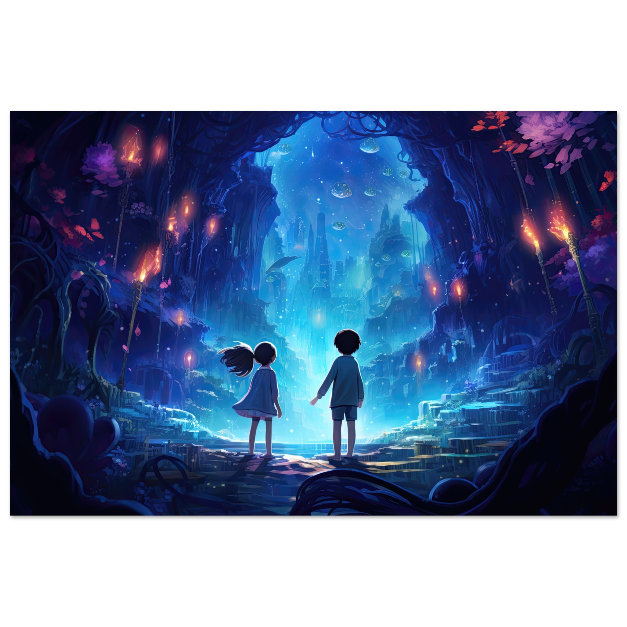 A World of Wonder – Anime Style Poster – 40×60 cm / 16×24″