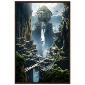 Sci-Fi Concept World Framed Print