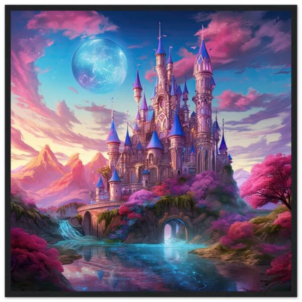 Colorful Fairy Tale Castle Framed Print