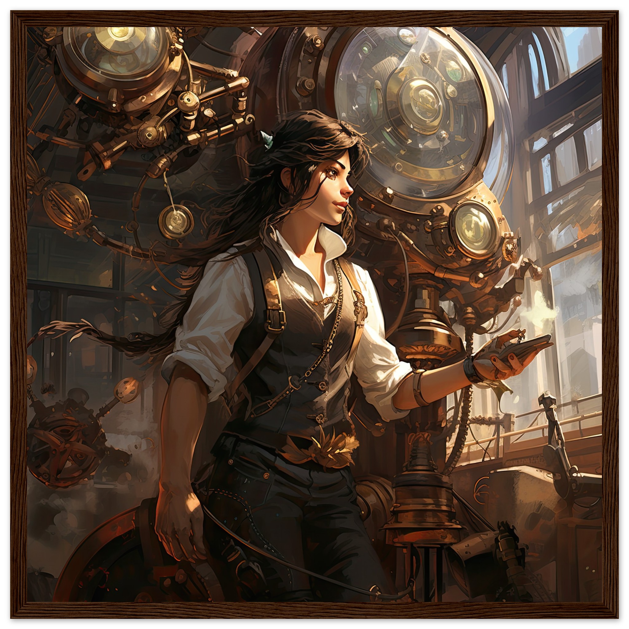 Steampunk Princess Fantasy Framed Print