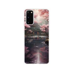 Secret Cherry Blossom Temple Phone Case - Flexi case, Samsung - Galaxy S20