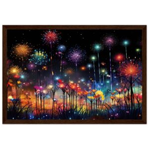 Fireworks and Flowers of Light and Color Framed Print