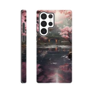 Secret Cherry Blossom Temple Phone Case - Tough case, Samsung - Galaxy S22 Ultra