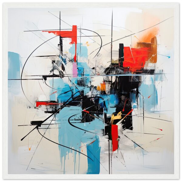 Abstract White Painted Framed Print