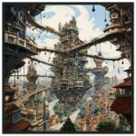 Surreal City Abstract Framed Print