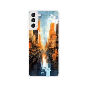 Abstract City Paint Splatter Phone Case - Flexi case, Samsung - Galaxy S21 Plus