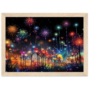 Fireworks and Flowers of Light and Color Framed Print